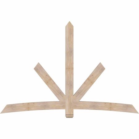 Ekena Millwork Alberta Smooth Timber Gable Bracket, Douglas Fir, 96"W x 64"H x 3 1/2"D x 5 1/2"F, 16/12 Pitch GBW096X64X0406ALB00SDF
